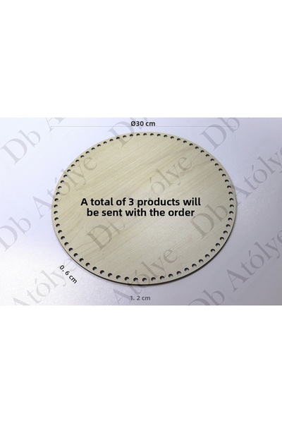Db Atölye Bulk Round Rattan Weaving Plate3 Pieces Ø30 Maple Color - Rattan Ba...
