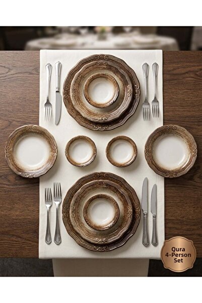 QURA Valore Breakfast Set for 4 People, 8 Piece Treat Set