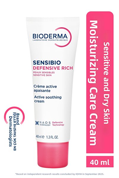 Bioderma Sensibio Defensive Rich Intensive Moisturizing Cream for Sensitive a...