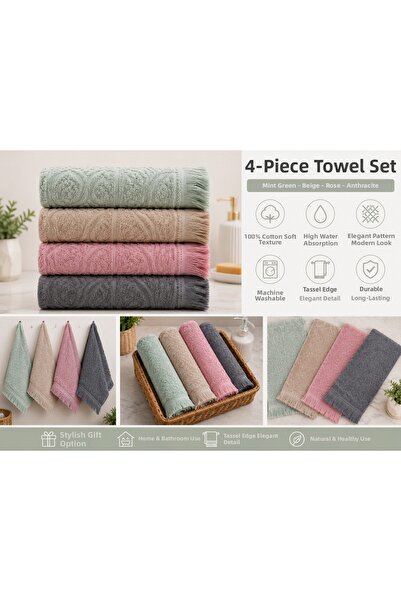Vivesta Home Set de 4 prosoape de bucătărie din bumbac, 30x50 cm, prosoape pe...