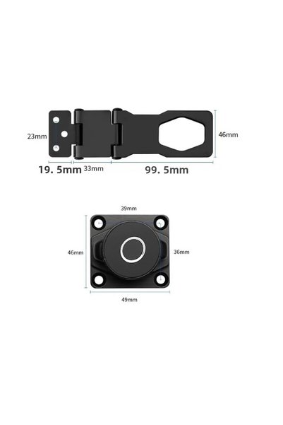 Konk Tools Zd022 Double Cover and Corner Compatible Fingerprint Hanger Cabinet Lock - with 10 cm Additional Attachment