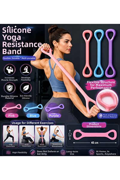 Neler Geldi Neler Silicone Yoga Resistance Band 45X3.5 cm |   Exercise Stretc...