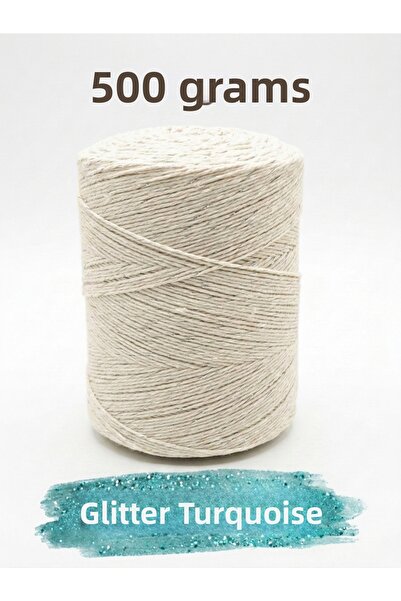 Bevella Macrame Cord Sim Cotton Hand Knitting Yarn Runner Yarn - Glittery Ami...