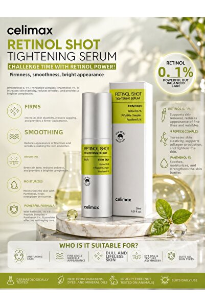 Celimax Retinol Shot Tightening Anti-Wrinkle Renewing and Firming Retinol Fac...