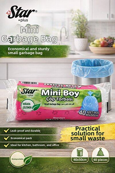 northcity n Star Plus Mini Size Garbage Bag 40 Pack 40X50 cm Leak-Proof and D...