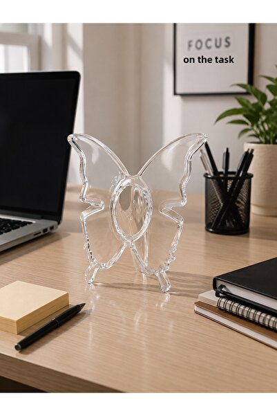 YDGR Butterfly Glass Vase Decorative Transparent Flower Vase (Vase Only)