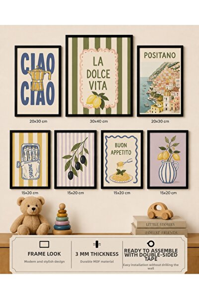 UNT 7-Frame View of the Mediterranean |   Lemon |   Olive |   Modern |   Ital...