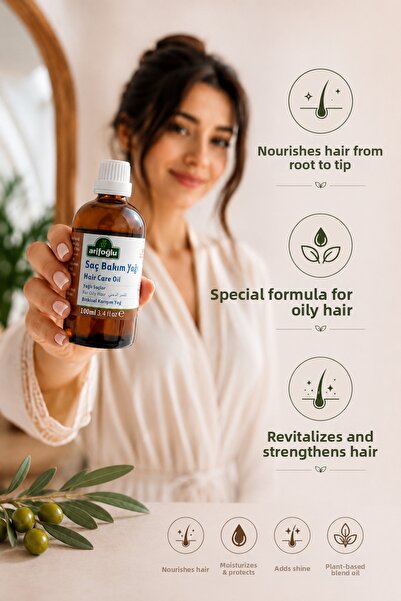 Arifoğlu Hair Care Oil 100ml – Sebum Balancing and Purifying Deep Care (for O...