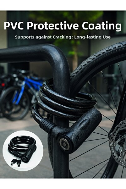 Lisinya Strong Security for Your Motorcycle and Bike with 24mm Thick Steel Ca...