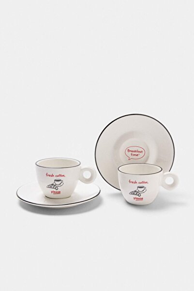 TRENDYOLMİLLA HOME Set de 2 cești pentru cafea proaspătă/espresso 60 cc TPHAW...