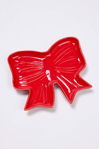 TRENDYOLMİLLA HOME Bow Shaped Ceramic Presentation Plate 20cm X20Cm Tphaw27Tb...