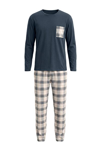 Trendyol Collection Anthracite Regular Printed Homewear Pajama Set Tmnaw27Pt0...