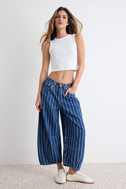 Trendyol Collection جينز متعدد الألوان عالي الخصر TWOSS26JE00370