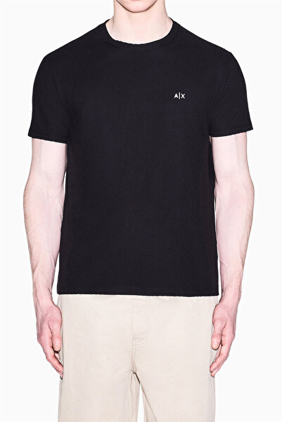 Armani Exchange Erkek Bisiklet Yaka T-Shirt Siyah