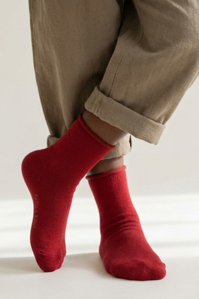 Katia&Bony Κοριτσίστικες κάλτσες με μοτίβο Teddy χωρίς λάστιχο