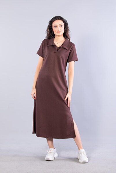 Mckanzie 26675 Φόρεμα από ύφασμα Modal με λαιμόκοψη πόλο