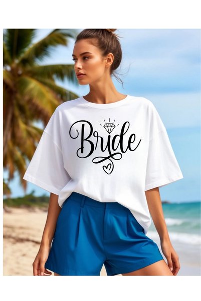 Tubinyoo Bride - Bride Printed Oversize T-Shirt