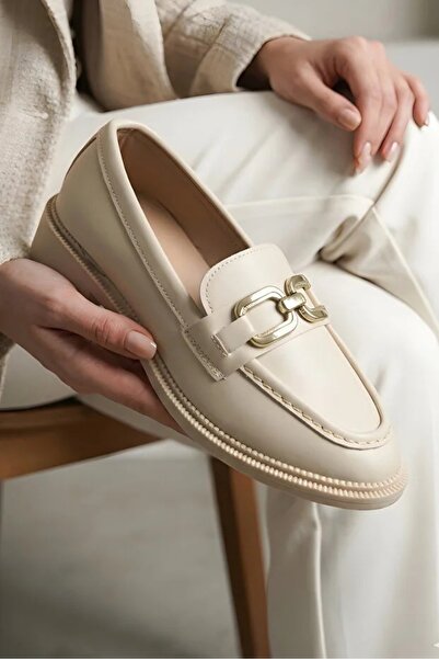 Scarpebutik Γυναικεία παπούτσια μπαλαρίνας χρυσά με τετράγωνη αγκράφα, άνετα,...