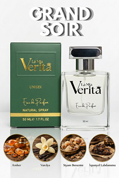 la mia verita LMV610 Grand Soir Extrait 50 ml – Niş Parfüm Amber, Vanilya, Misk