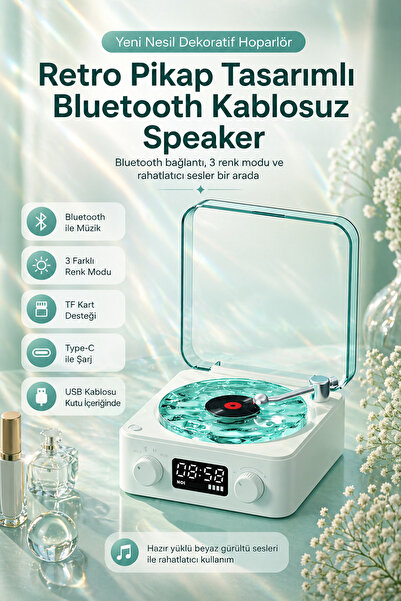 RoseandRoses Retro Pikap Tasarımlı Bluetooth Kablosuz Speaker