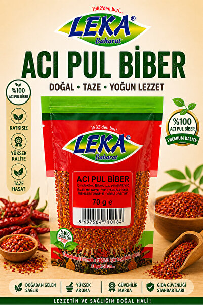 leka baharat Zehir Acı Pul Biber – Yöresel & Aromalı Baharat | Zehir Acı | 70 g