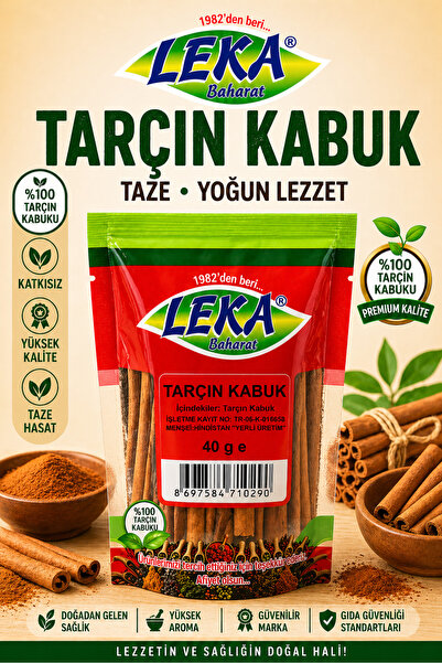 leka baharat Tarçın Kabuk 40 g – Yoğun Aromalı Baharat – Tatlı, Çay, Kahve ve...