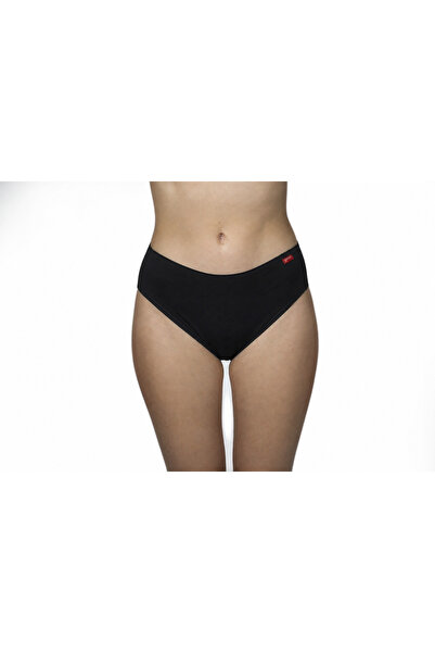 GERMA Σετ 3 ζευγών καλσόν με ψηλή μέση 92% βαμβάκι 8% ελαστάν - Μαύρο