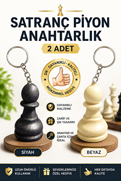 Aklımla Oynuyorum سلسلة مفاتيح على شكل رايدر شطرنج |   تصميم أنيق وبسيط |   ه...