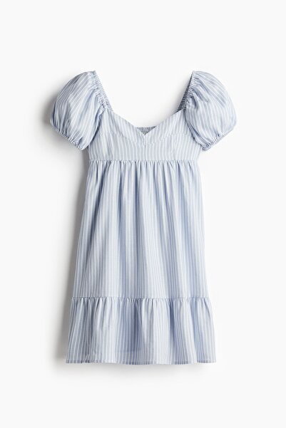 H&M Kabarık Kollu Elbise