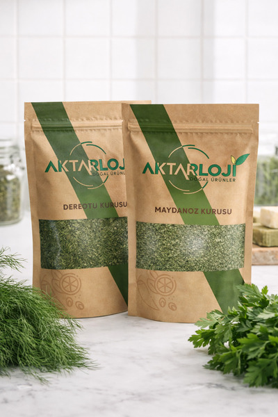 aktarloji 200 Gr Kurutulmuş Yeşillik Seti ( 100 Gr Maydanoz Kurusu + 100 Gr D...