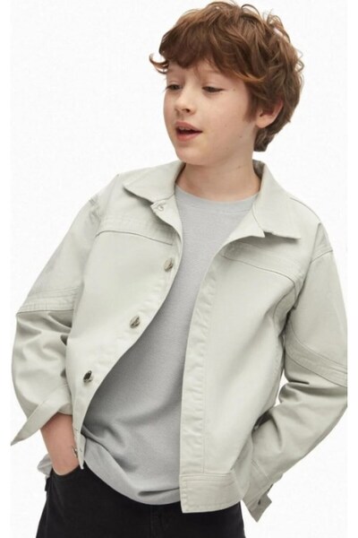 nk kids NK KIDS 48347 ХЛОПЧИК СІРИЙ МЕТАЛЕВИЙ ПІДЖАК