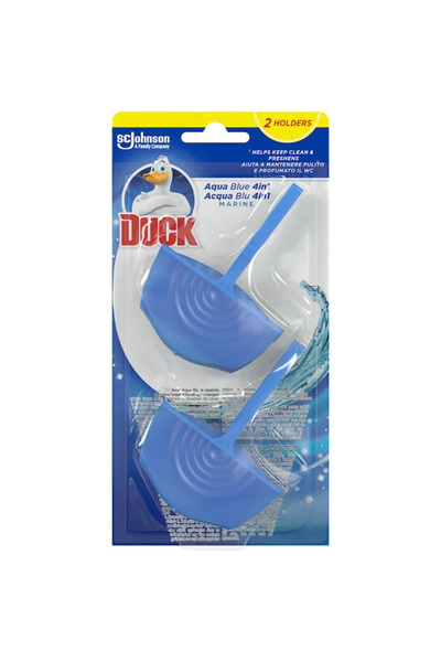 DUCK Odorizant Pentru Toaleta 4 In 1 Aqua Blue 2X36G