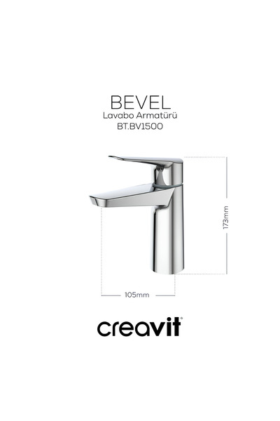 Creavit Bevel Krom Lavabo Bataryası BV1500