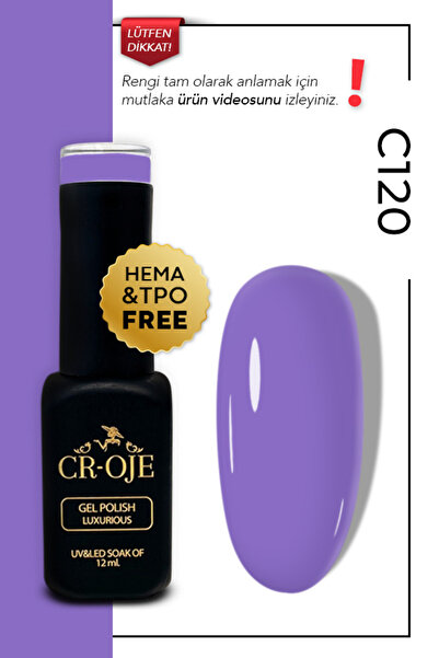 CROJE KALICI OJE Kalıcı Oje C120- Mor (12 ML.)