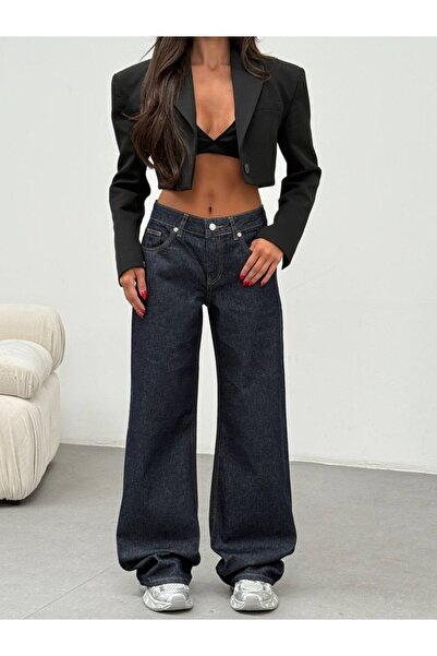 HerTon Pantaloni de damă din denim cu picioare largi