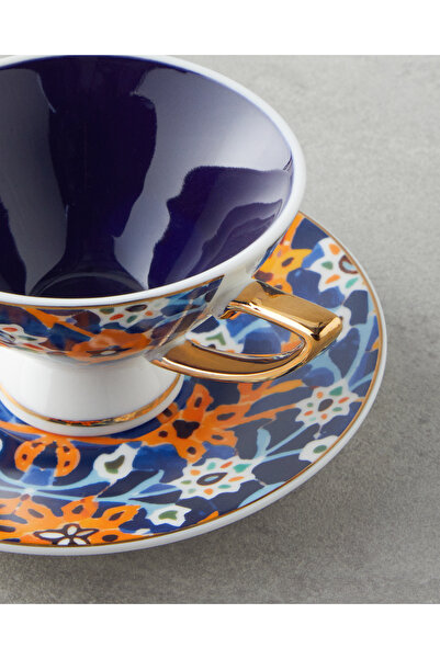English Home Dahlia New Bone China 4 Parça 2 Kişilik Kahve Fincan Takımı 90 ml Renkli