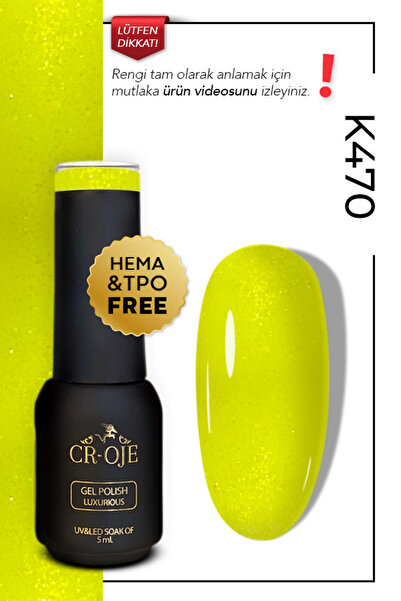 CROJE KALICI OJE Kalıcı Oje K470 - Simli Sarı (5 ML)