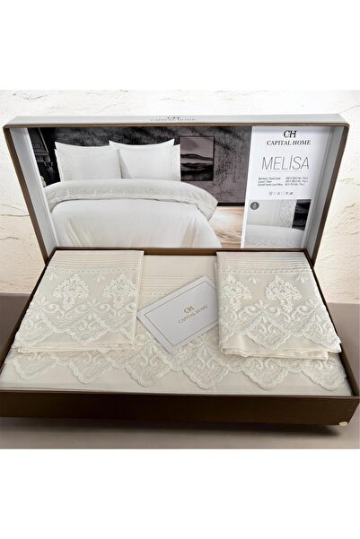 Capital Home DANTELLİ ÇİFT KİŞİLİK NEVRESİM TAKIMI 4 lü SET