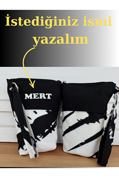 ADUŞKA Home Taraftar KalemKutu/teleskopik/asansörlü (siyah beyaz)