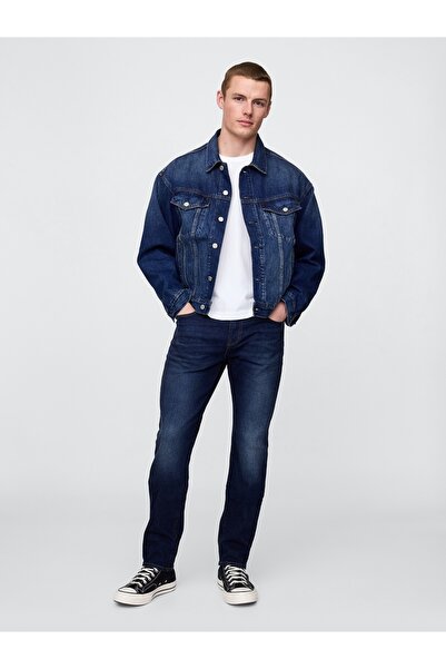 GAP Erkek Koyu Mavi Slim Jean Pantolon