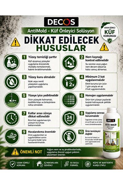 DECOS Küf Önleyici Solüsyon 1 Litre