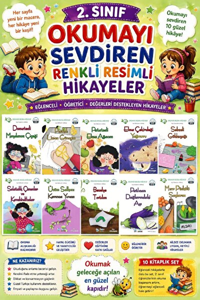 Üçgen Yayıncılık 2. Sınıf Okumayı Sevdiren Renkli Resimli Hikayeler 26 - 10 K...