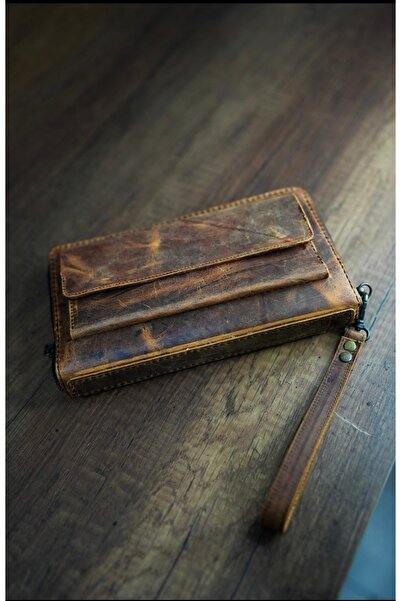 GERMANICIA LEATHER CRAFT Hakiki Deri Cüzdanlı Çanta,(Kişileştirme) Erkek Deri...