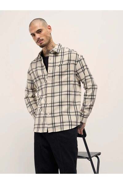 The Bear House Men's long Sleeve Shirt, breathable, soft comfort Fabric