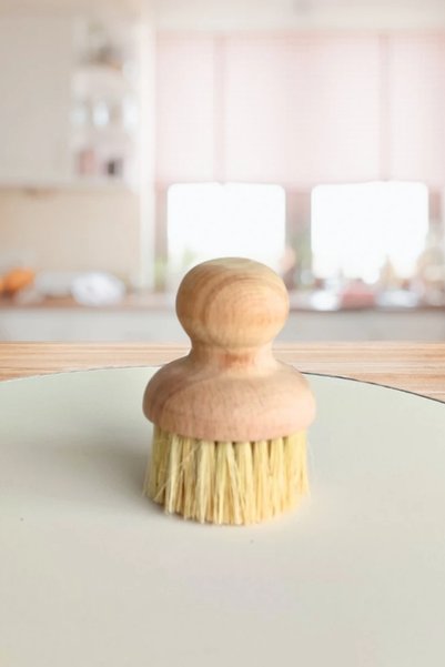 Dr.Maya Organic Wooden Cleaning Brush |   Tampiko Fiber, Ergonomic, Durable and Natural Cleaning