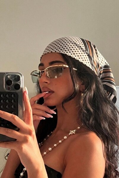 keisy وشاح باندانا نسائي منقوش مقاس 50x50 سم