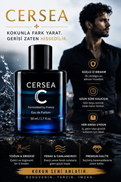 CERSEA Afrodızyak Etkili Deluxe Erkek Parfüm EDP 50 ml – Kalıcı Gündüz & Gece...