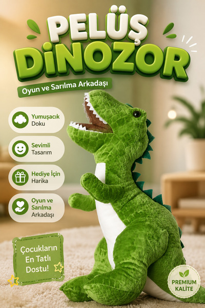 viyol marketim Sevimli Peluş Dinozor Oyuncak – Yumuşak T-Rex Dinazor Uyku ve ...