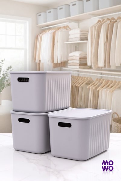 MOWO 20 Liter 1 Piece Storage Box with Lid, Closet Organizer, Basket, Organizer Toy Box