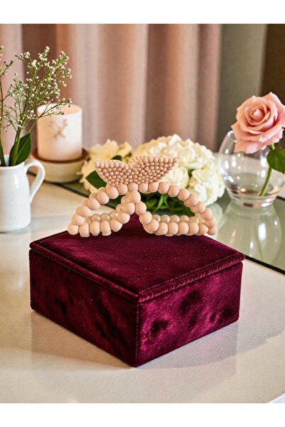 Pravalia Magica Soft butterfly hair clip - Cream - 3D design with pearl detai...